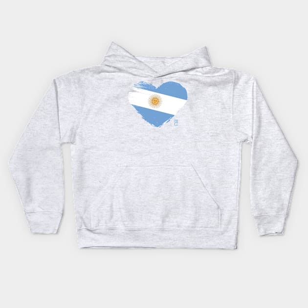 I love my country. I love Argentina. I am a patriot. In my heart, there is always the flag of Argentina. Kids Hoodie by ArtProjectShop